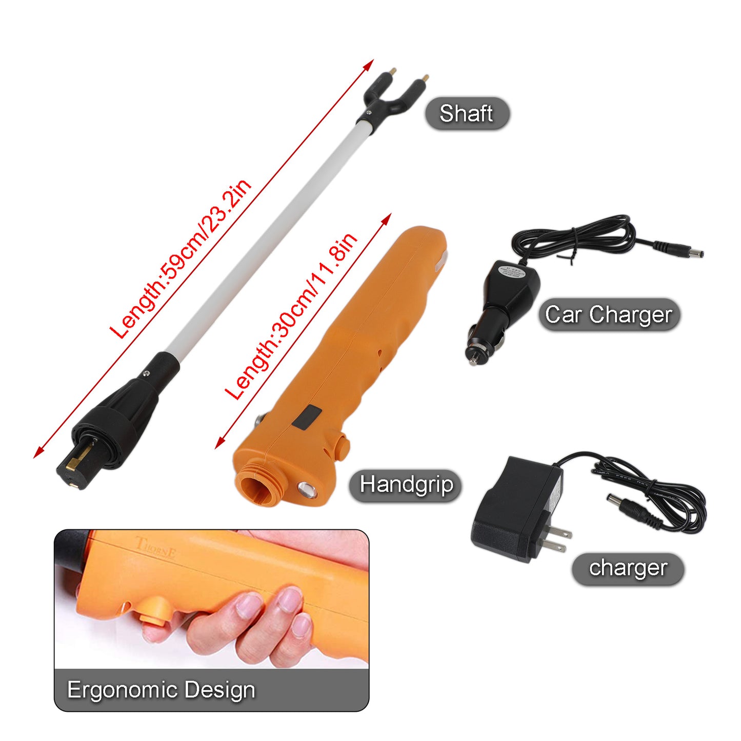 Livestock Prod Stick With Led Light Rechargeable Electric Repelling Rod For Pig