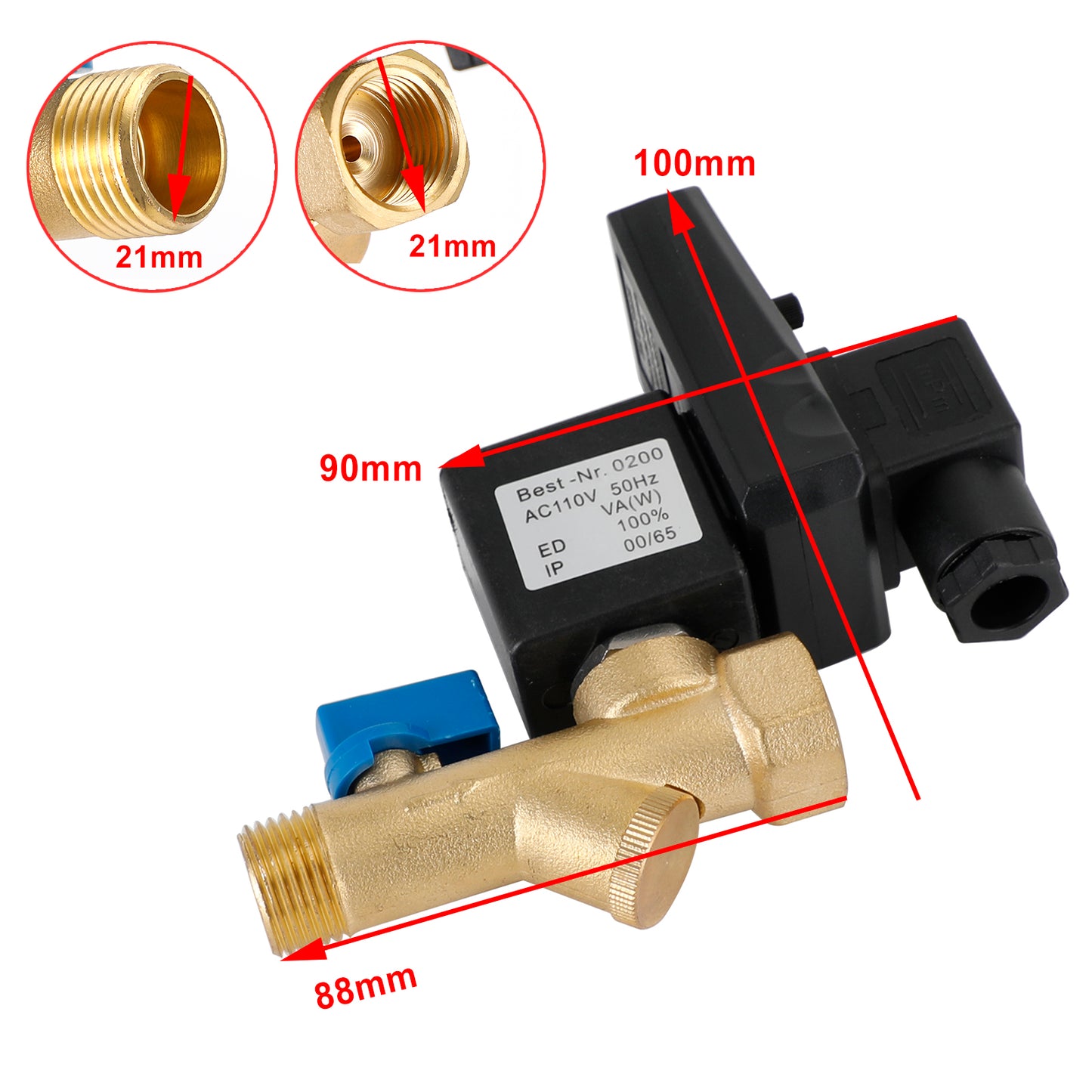 G1/2 Auto Electronic Timed Drain Valve For Air Compressor Condensate Management