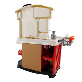 52Pcs Plastic Tableware Kitchen Set With Faucet Water Spray Function Kid