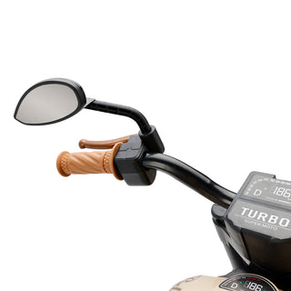 3 Wheel Kids Ride On Motorcycle Electric Dual Drive Toy Car With LED Light Brown