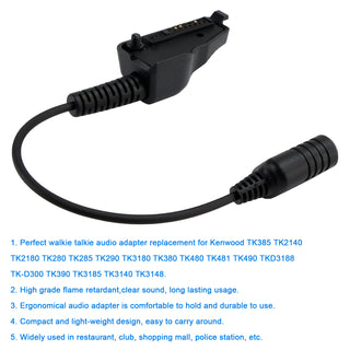 K Interface Headset Port Converter Cable for TK385 TK2140 TK2180 TK280 TK285