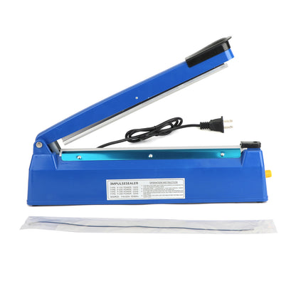 Economic 12"Impulse Heat Sealer 300mm Plastic Poly Bag Hand Sealing Machine Blue