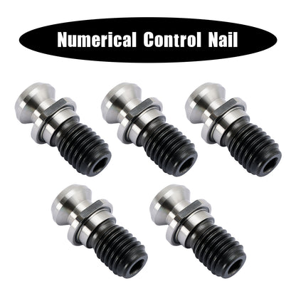 5 Pcs CAT40 45° 0.740" Pull Stud Retention Knob Fits Mazak Fadal CNC Silver