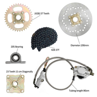 Various ATV Quad Go Kart Rear Live Axle Kit Sprocket Brake Wheel