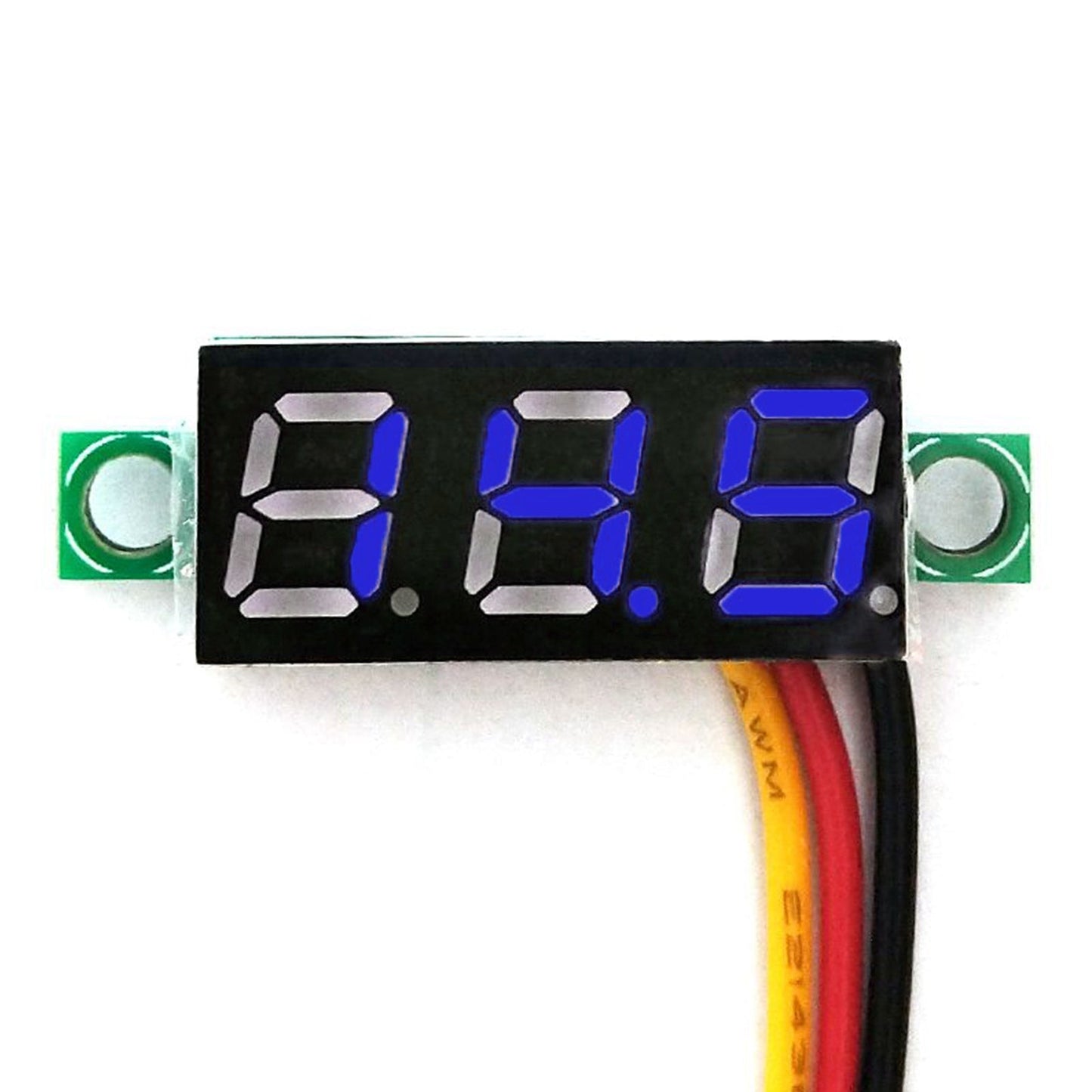 5x Mini DC 0-30V Blue LED 3-Digital Display Voltage Voltmeter Panel Calibratable Generic