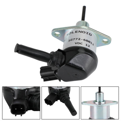 1G772-60012 Fuel Shutoff Solenoid For Kubota V3300 V3600 1G772-60014 12V Generic