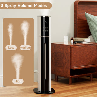 2.4gal/9L Bedroom Silent Humidifier Suitable for Large Room, 3-Speed Ultrasonic Cool Mist Humidifier, Purification and filtration function, Built-in UV lamp