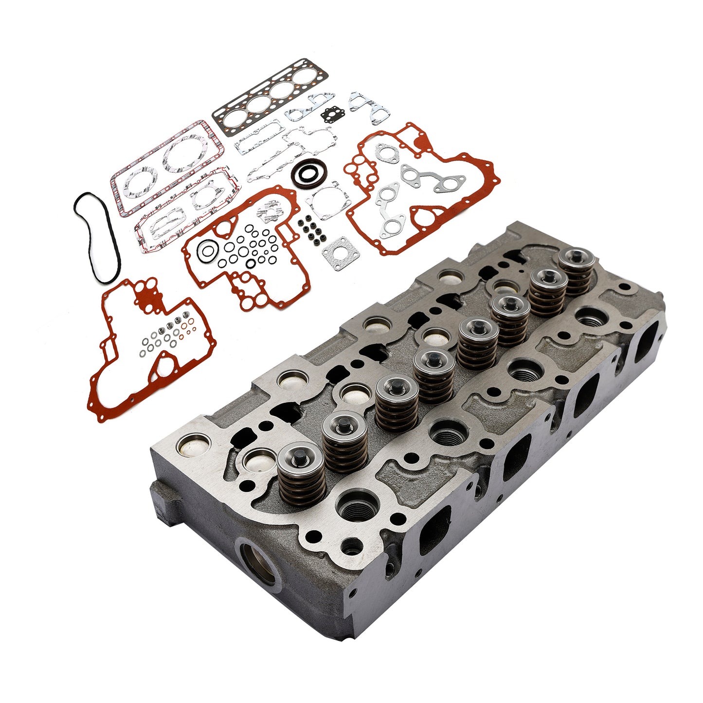 Complete Cylinder Head With Valve Spring & Gasket Kit For Kubota V1702 Engine Generic