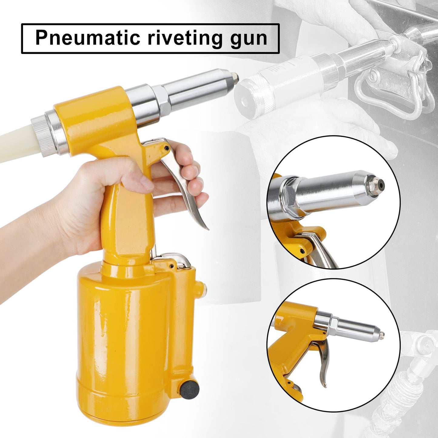 Pneumatic Air Hydraulic Pop Rivet Gun Riveter Riveting 3/32" 3/16" 5/32" 1/8" Generic