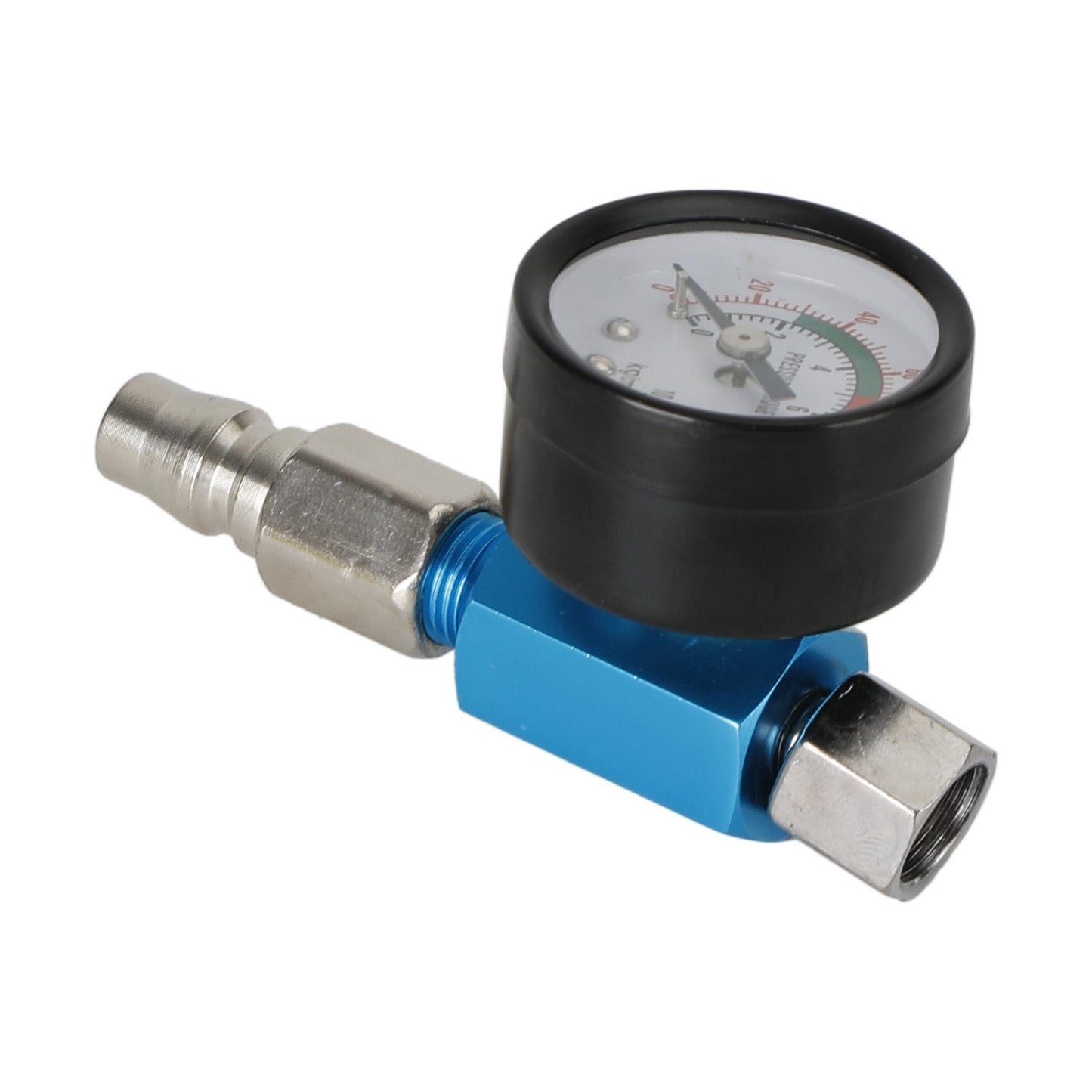 Blue Mini Air Regulator Valve Tool 1/4" Pressure Switch Gauge For Paint Gun Generic