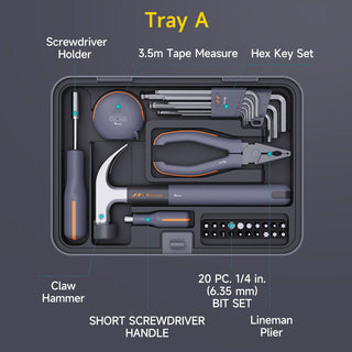 topteng Multifunctional Home & Auto & Woodworkers Repair Tool Kit