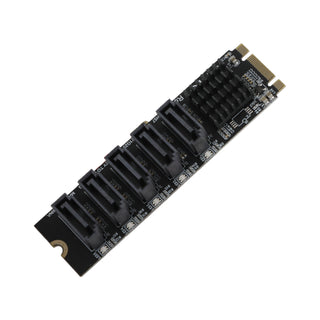 M.2 To SATA 3.0 Adapter JMB575 5 Port Hard Disk Drive Expansion Card for PH56