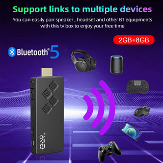 G96 Streaming Stick Android 13, 2GB+8GB, 4K & Bluetooth Voice Remote