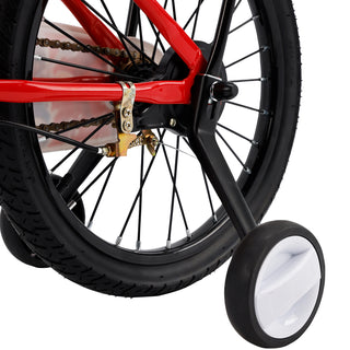 16" Kids Bike for Boys and Girls with auxiliary wheels & Rack Red