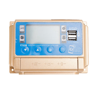 50A MPPT Solar Charge Controller with Bluetooth & APP, 12V/24V Auto for LiFePO4 & Lead-Acid Batteries (Gold)