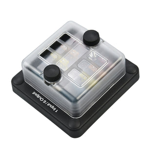 One in Six out Blade Fuse Box Block Holder for Car Marine Boat RV Waterproof