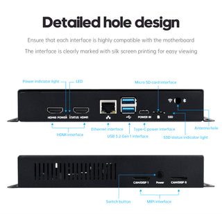 Raspberry Pi CM5 IO Expansion Board Enclosure Metal Heat Dissipation Enclosure