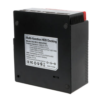 3 IDE SATA 2.5" 3.5" HDD Hard Drive Disk Clone Docking Station Card Reader US