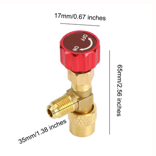Refrigeration Charging Valve Adapter 1/4" SAE Male to 5/16" SAE Famale