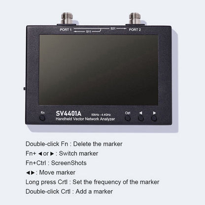 7" Screen Vector Network Analyzer SV4401A 50KHz-4.4GHz 100Db Dynamic NanoVNA