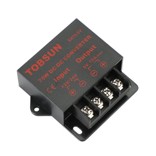 DC-DC 12V/24V to 5V 15A 75W Step Down Regulator Module Voltage Converter Meter