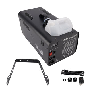 1500W Snow Machine with Wired Remote – Snowflake Maker for Christmas Parties & Stage Effects Weddings