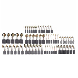 60Pcs Electric Motor Carbon Brushes 10 Sizes Replacement Repair Power Tool Part