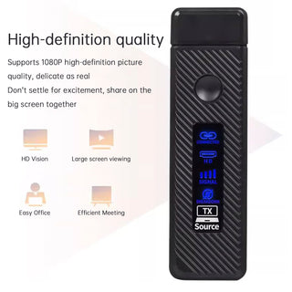 HDMI Wireless Screen Projector HD 1080P 50M Video Transmitter Receiver Black