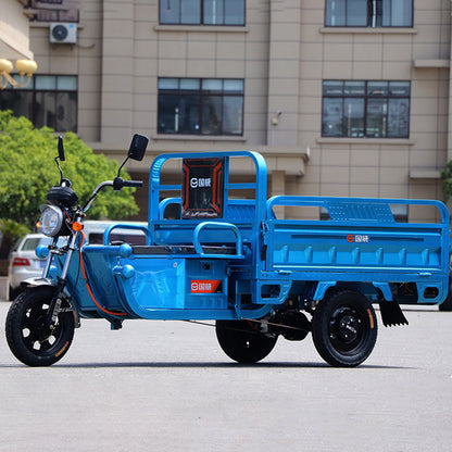 Electric Cargo Tricycle Truck Endurance Mileage 70-80km 800W Simple Tricycle