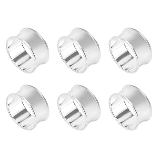 6PCS Napkin Rings Napkin Buckle Holder Adornmen Alloy Silver