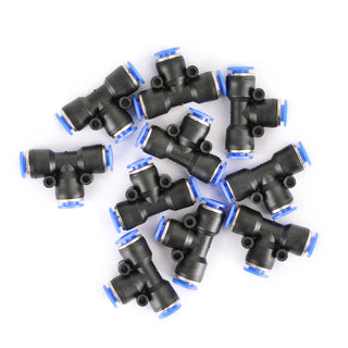 10PCS Pneumatic Air Quick Push to Connect Fitting 6 mm OD "T" Tee Tube 6mm