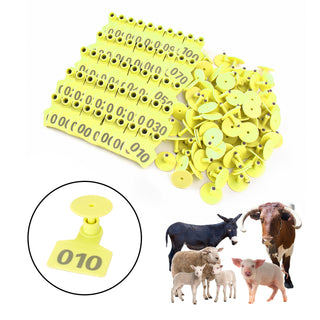 001-100 Number Plastic Livestock Ear Tag Animal Tag For Goat Sheep Pig