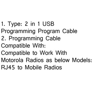 2 in 1 USB Programming Program Cable For GR300 GP328 GP360 GM338 + CD