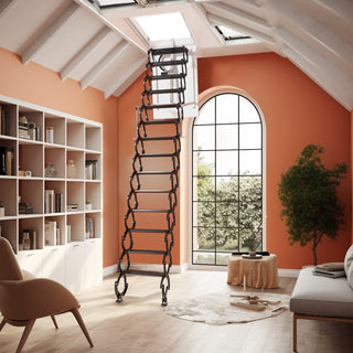 13 Steps Electirc Acctic Ladder Aluminum Folding 11.8FT Remote For Loft Home 35"27.5"Loft Ladder Stairs Electirc Attic Folding Ladder Workshop 13 Steps 3.6M 13 Steps Black Loft Folding Electirc Attic Ceiling Ladder Stairs 39.37"27.5" 3.6M