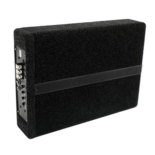 8" Ultra-Slim 600W Powered Car Subwoofer 12V Under-Seat Bass Amplifier with Volume Control