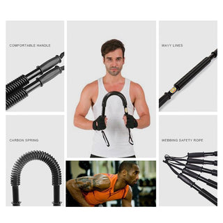 40KG Heavy Duty Spring Chest Power Bar Twister Arms Training