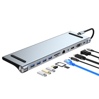 11 in 1 USB-C Type C HD PD 100W 4K USB 3.0 HD Adapter HUB Multi-function Dock
