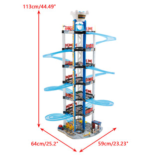 Intelligent Electric City Seven Floor Track Parking Lot Toy With 4 Cars For Kid Toy