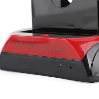 USB 2.0 to IDE/SATA External Hard Drive Docking Station 2 Bay 2.5" 3.5" HDD US