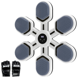 Music Boxing Machine Gym Office 9 Modes & 9 Speeds Boxing Workout Equipment Target for Home Boxing Wall Mount Machine for Adults Teens Smart Bluetooth Punching Trainer with Gloves