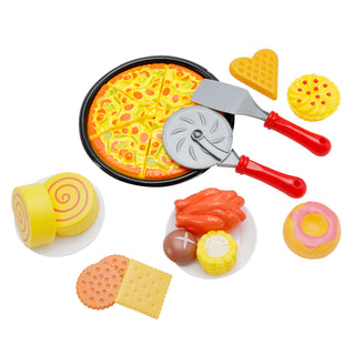56Pcs Western Kitchen Simulated Food Toys Burger Pizza Children Pretend Toy Set