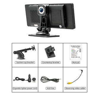 10.26" Wireless Carplay Bluetooth Car MP5 Player HD Large Screen Recorder Camera