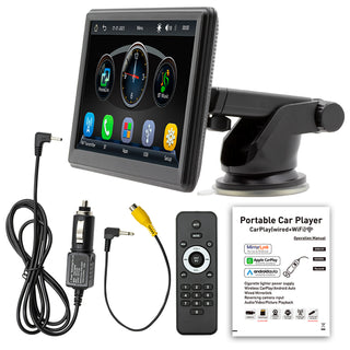 7"  Portable Wireless Carplay Car MP5 Player Multimedia Bluetooth Remote Control