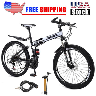 26-Inch Folding Mountain Bike – Full Suspension MTB for Adults