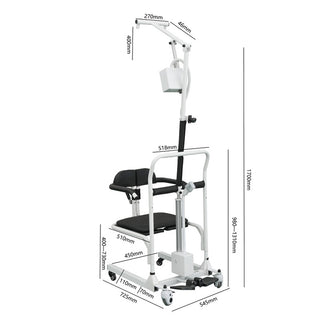 4-in-1 Electric Transfer Chair – Adjustable Height, Portable Design