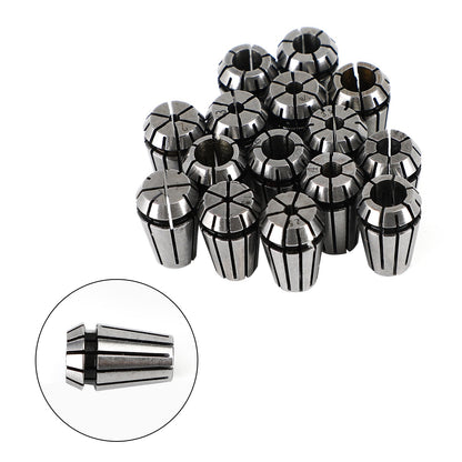 15Pcs ER11 Spring Collet Set For CNC Milling Lathe Tool Engraving Machine Steel Generic