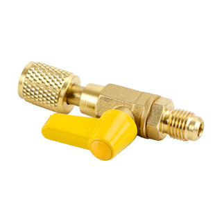 3Pcs HVAC A/C Straight Shut-Off Ball Valve Adapter For Air Conditioner 1/4"