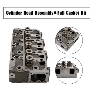 Complete Cylinder Head & Full Gasket Kit Compatible With Kubota D1305 Engine