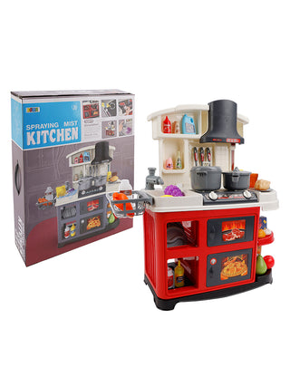 52Pcs Plastic Tableware Kitchen Set With Faucet Water Spray Function Kid