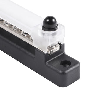 6 Way Blade Fuse Box Block Auto Marine Boat Holder Cover 12V Bus Bar Kit Black